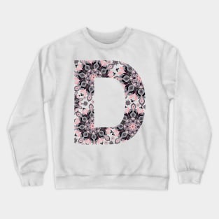 Dottillism Mandala Letter D Dark Crewneck Sweatshirt